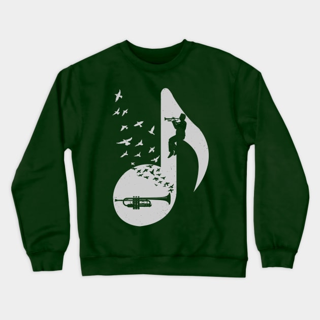 Musical note - Trumpet Crewneck Sweatshirt by barmalisiRTB